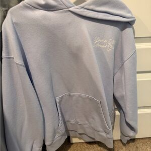 Light Purple Hoodie with Embroidered Text